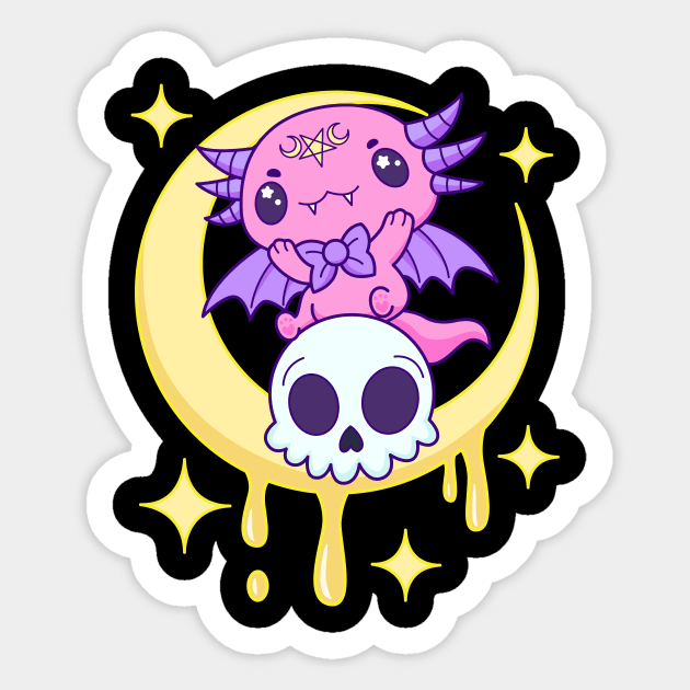 Axolotl Gothic Kawaii Pastel Goth Sticker by HollyDuck